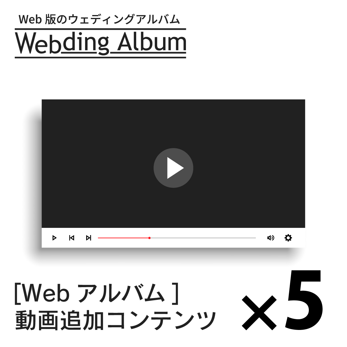 Webding Albumの動画追加コンテンツ5パッケージ